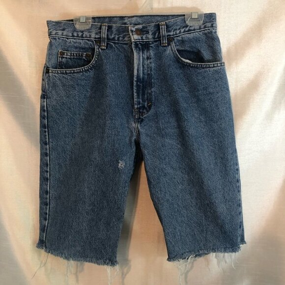 Gap Denim Shorts Distressed Med Wash Mens  32 - Picture 12 of 13